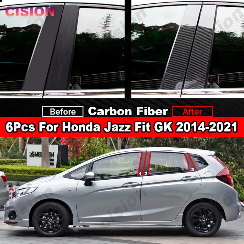 Для Honda Jazz Fit GK 2014-2021 зеркальный эффект, окно, дверная колонка, крышка стойки B C, отделка из углеродного волокна, глянцевая черная наклейка из ПК
Для Honda Jazz Fit GK 2014-2021 зеркальный эффект, окно, дверная колонка, крышка стойки B C, отделка из углеродного волокна, глянцевая черная наклейка из ПК