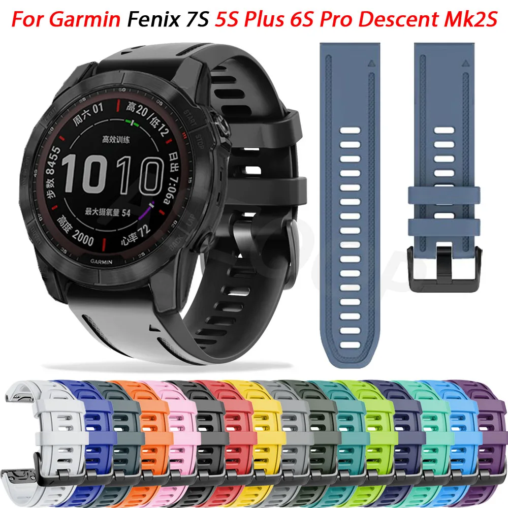 Силиконовый ремешок 20 мм для Garmin Fenix 5S Plus 6S Pro 7S Mk2S, ремешок для смарт-часов с быстросъемным браслетом Easyfit
Силиконовый ремешок 20 мм для Garmin Fenix 5S Plus 6S Pro 7S Mk2S, ремешок для смарт-часов с быстросъемным браслетом Easyfit