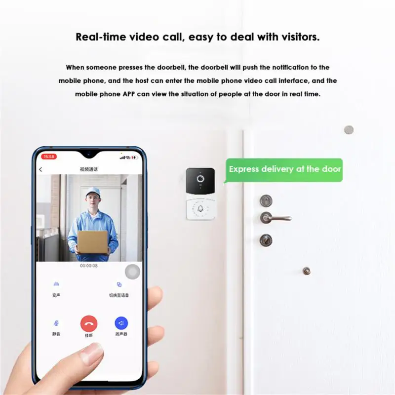 Tuya Smart Security Door Bell Wifi Outdoor Night Smart Door Bell Camera Security Alarm Smart Home Wireless Doorbell
Tuya Smart Security Door Bell Wifi Outdoor Night Smart Door Bell Camera Security Alarm Smart Home Wireless Doorbell