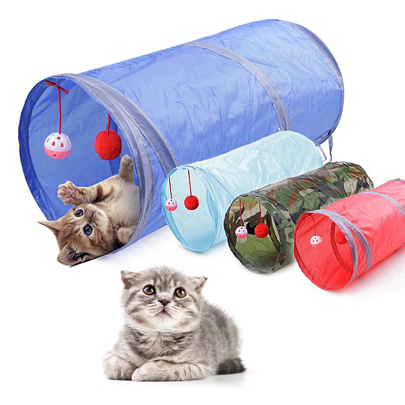 

Cats Tunnel Foldable Pet Cat Toys Kitty Pet Training Interactive Fun Toy Tunnel Bored For Puppy Kitten Rabbit Play Tunnel Tube