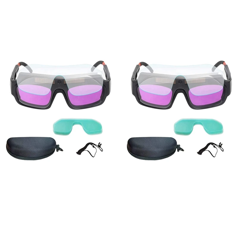 3X Solar Powered Auto Darkening Welding Mask Goggles Welder Glasses With 15 Pcs PC Protective Lenses And Storage Case
3X Solar Powered Auto Darkening Welding Mask Goggles Welder Glasses With 15 Pcs PC Protective Lenses And Storage Case