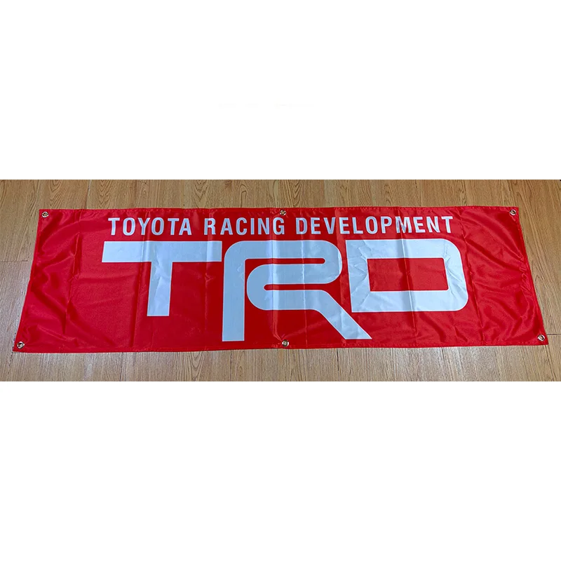 

130GSM 150D Material Japan Toyota TRD Racing Development Banner 1.5ft*5ft (45*150cm) Size for Home Flag yhx188