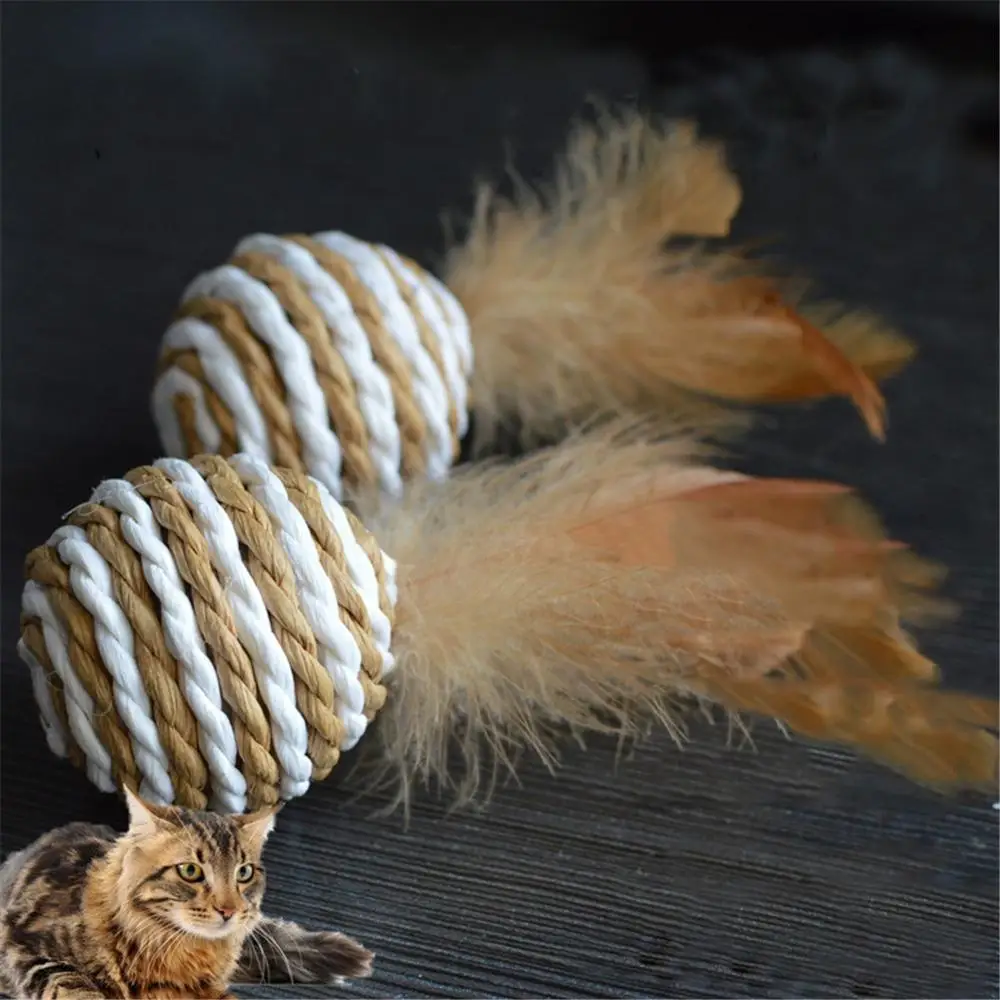 Rolling Sisal Scratching Ball Funny Cat Kitten Play Tumbler Feather Toy Balls Pet Interactive Sounding Toys Cats Teaser Chew Toy
Rolling Sisal Scratching Ball Funny Cat Kitten Play Tumbler Feather Toy Balls Pet Interactive Sounding Toys Cats Teaser Chew Toy