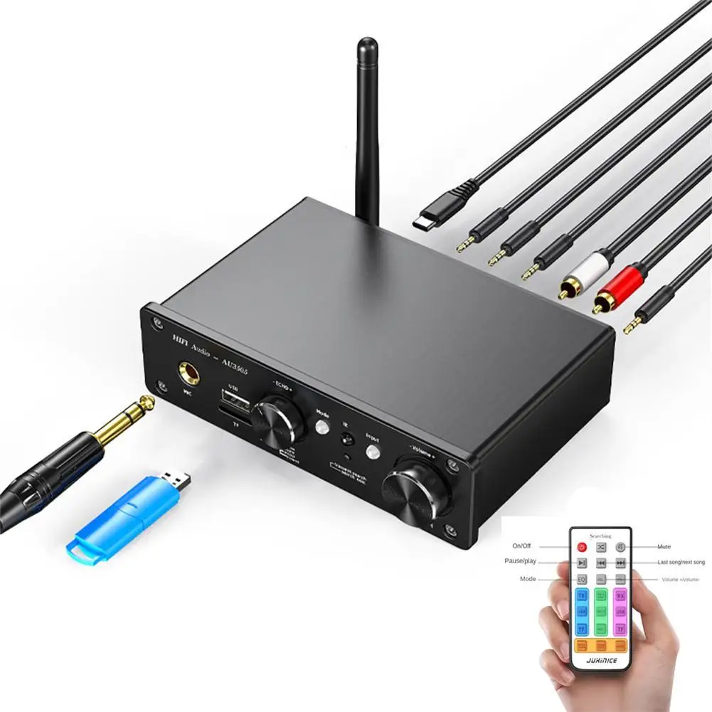 Hifi Wireless Audio Adapter Multi-functional Bluetooth-compatible 5.1 Transmitter Receiver 3.5 Aux U Disk Decoding
Hifi Wireless Audio Adapter Multi-functional Bluetooth-compatible 5.1 Transmitter Receiver 3.5 Aux U Disk Decoding