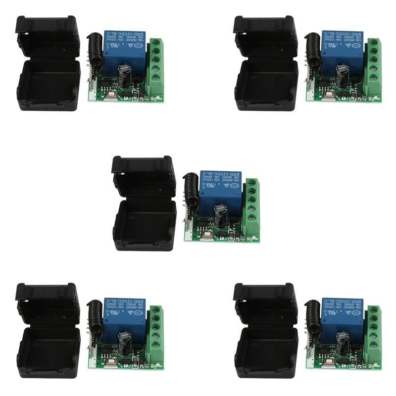5X DC 12V 1CH 433Mhz Universal Wireless Remote Control Switch RF Relay Receiver 433 Mhz Transmitter Button Module DIY
5X DC 12V 1CH 433Mhz Universal Wireless Remote Control Switch RF Relay Receiver 433 Mhz Transmitter Button Module DIY