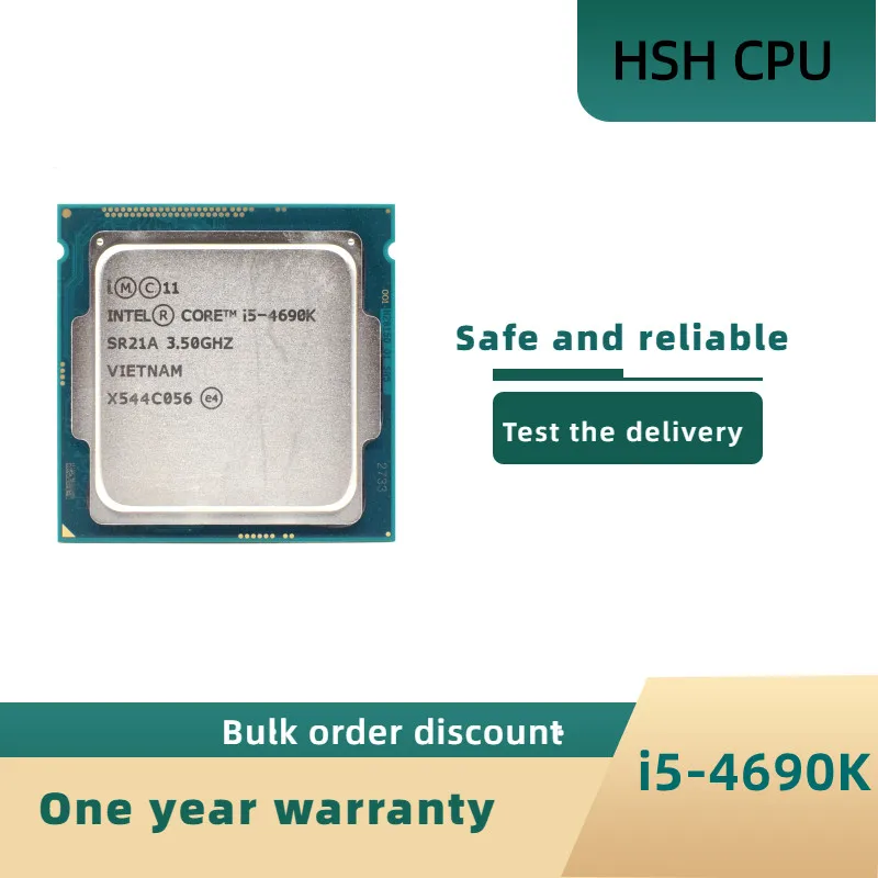 

Intel Core i5 4690K 3.5GHz 6MB Socket LGA 1150 Quad-Core CPU Processor I5-4690K SR21A