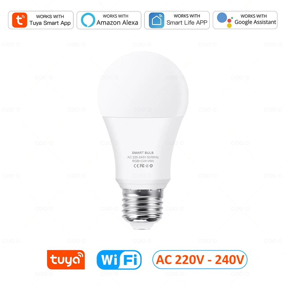 Умная светодиодная лампа Tuya RGB CW WW 15 Вт
Умная светодиодная лампа Tuya RGB CW WW 15 Вт