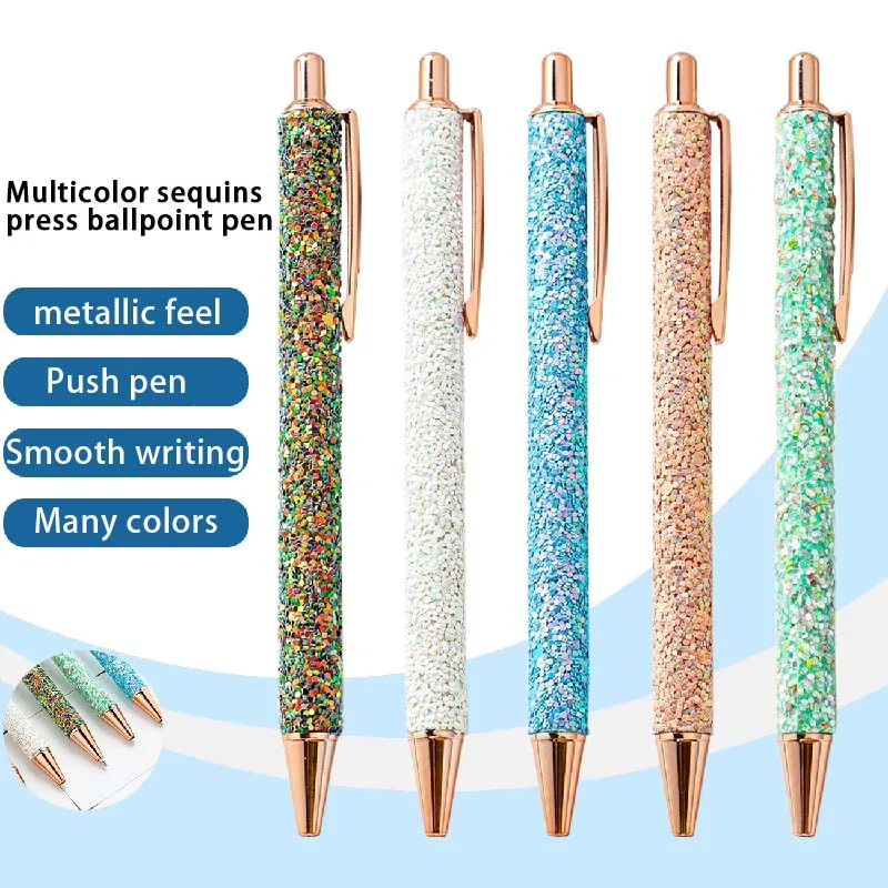 1pc Multicolor Sequins Press Metal Ballpoint Pens Creative Cute Birthday Gifts Student Writing Stationery School Office Supplies
1pc Multicolor Sequins Press Metal Ballpoint Pens Creative Cute Birthday Gifts Student Writing Stationery School Office Supplies