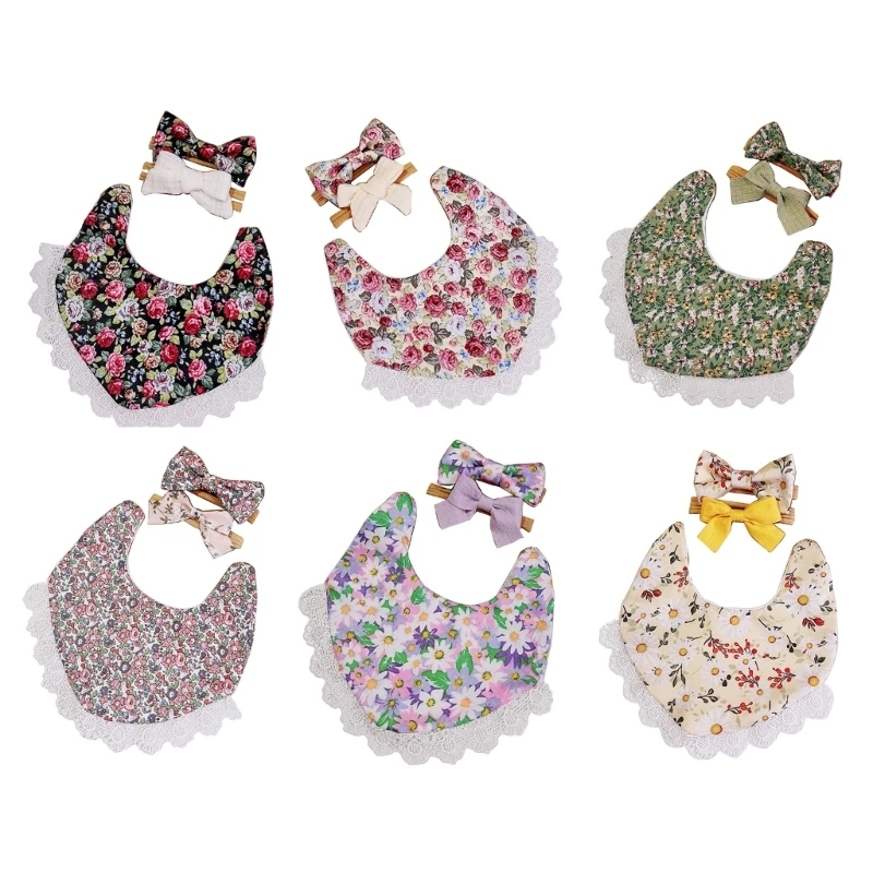 Floral Print Bibs & Headband Combo Baby Headband Saliva Towel Set for Babies 1560
Floral Print Bibs & Headband Combo Baby Headband Saliva Towel Set for Babies 1560