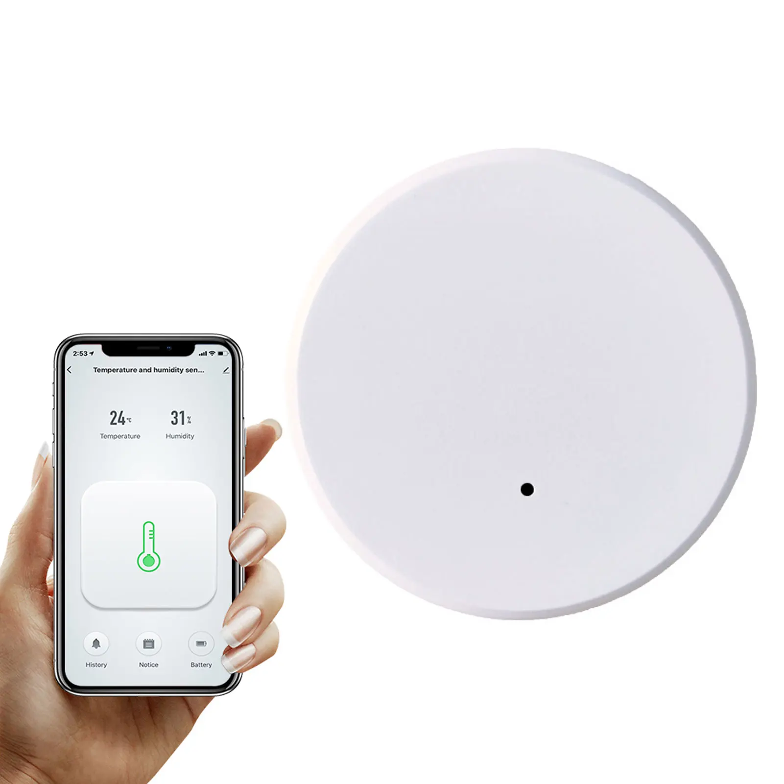 Zigbee Temperature Sensor | Wireless Thermometer Hygrometer Battery Operated | for Remote Monitoring And Home Automation
Zigbee Temperature Sensor | Wireless Thermometer Hygrometer Battery Operated | for Remote Monitoring And Home Automation