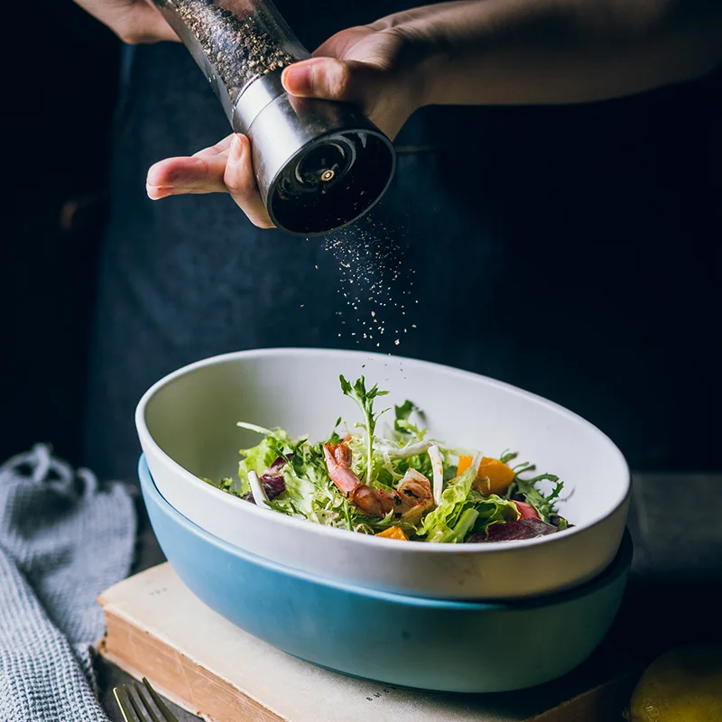 Nordic Creative Ceramic Oval Bowl Fruit Bowl Large Salad Bowl Deep Bowl Soup Bowl Household Tableware Matte Bowl
Nordic Creative Ceramic Oval Bowl Fruit Bowl Large Salad Bowl Deep Bowl Soup Bowl Household Tableware Matte Bowl