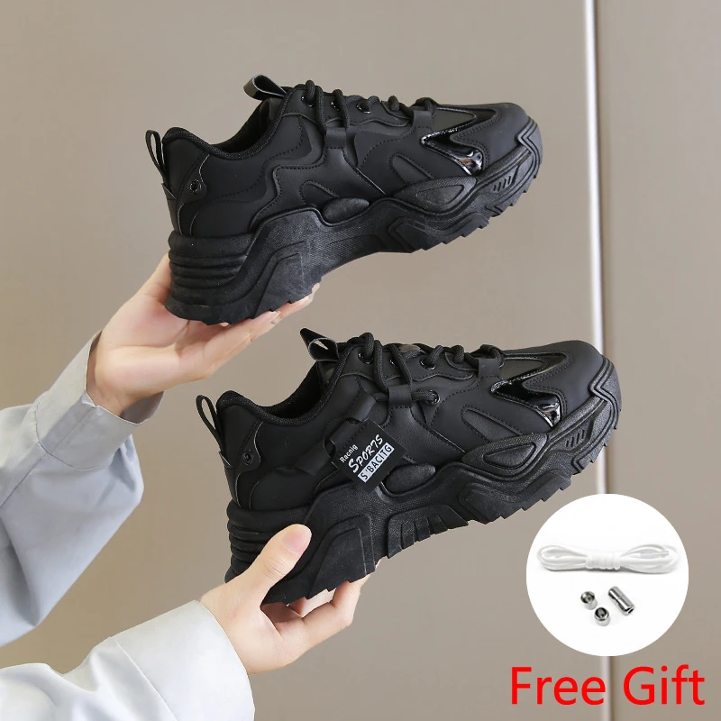 High Quality PU Platform Shoes New Women Casual Shoes Breathable Outdoor Thick Sole Chunky Sneakers Zapatillas Mujer
High Quality PU Platform Shoes New Women Casual Shoes Breathable Outdoor Thick Sole Chunky Sneakers Zapatillas Mujer