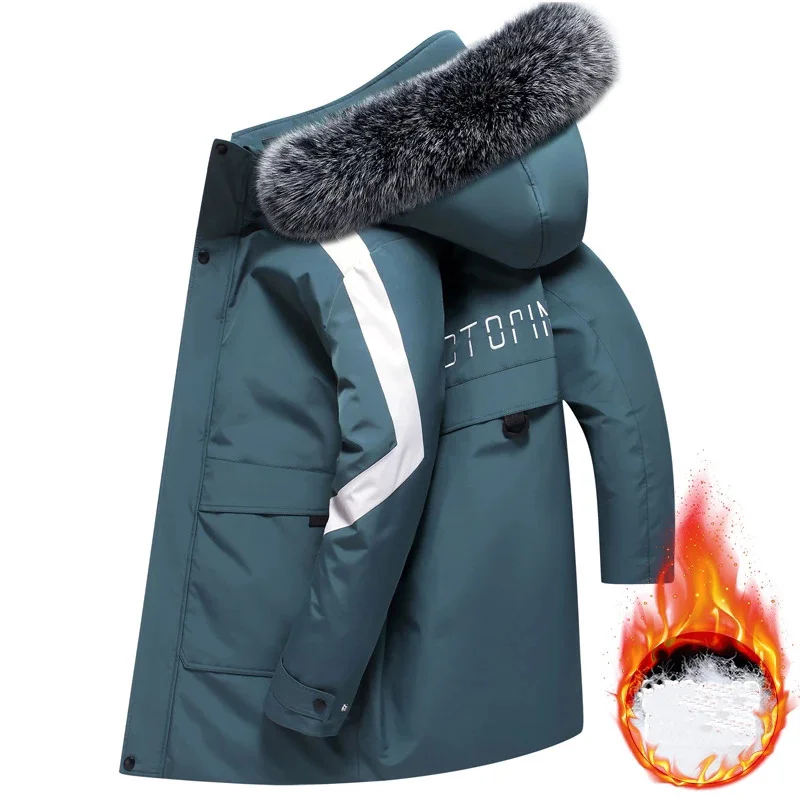 Down White Duck Parka Men -20 Degree Winter Thicken Warm Jacket Fur Collar Men's Mid-length Windbreaker Casual Hooded Coat Male
Down White Duck Parka Men -20 Degree Winter Thicken Warm Jacket Fur Collar Men's Mid-length Windbreaker Casual Hooded Coat Male