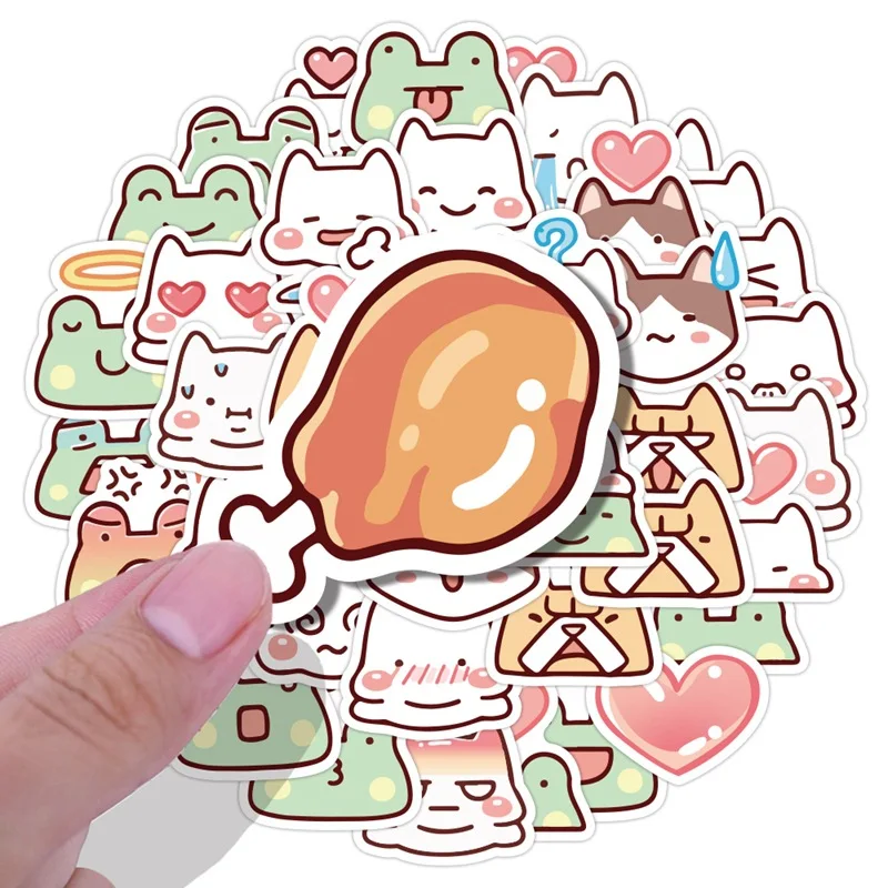 40pcs Cute Frog Hand Account Material Cartoon Kitten Expression Mobile Phone Shell Hand Account Sticker
40pcs Cute Frog Hand Account Material Cartoon Kitten Expression Mobile Phone Shell Hand Account Sticker