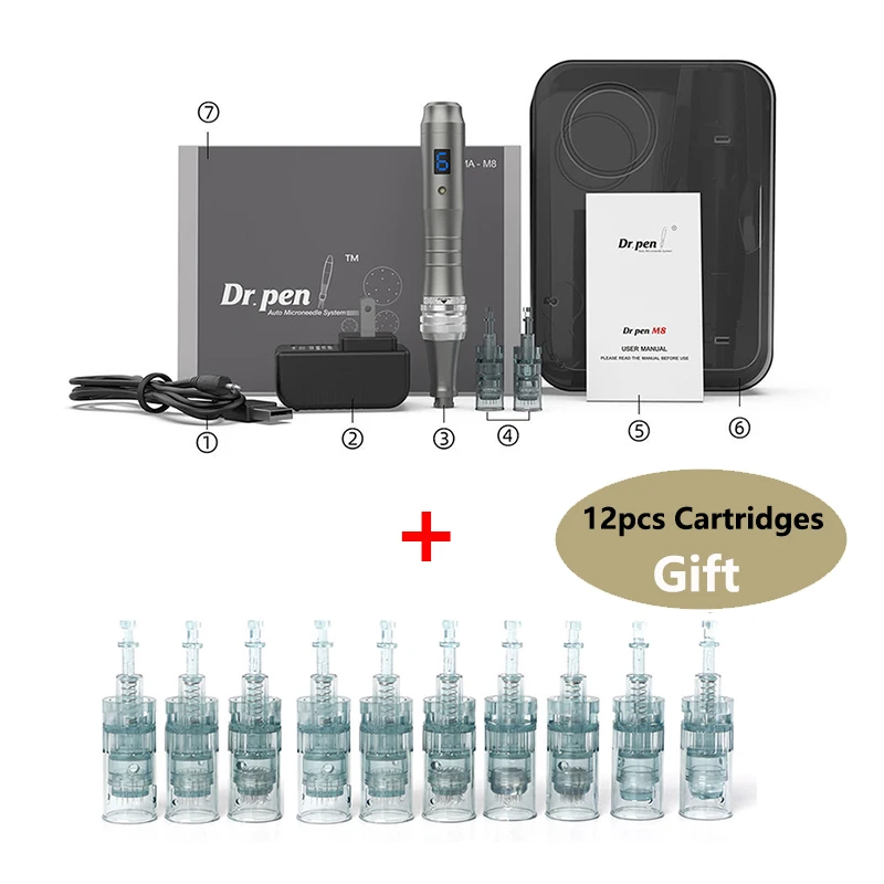 Original Dr.pen Ultima M8 Electric Wireless Dermapen Profesional Microneedling Skin Care Mesotherapy Machine With 12Pcs Needles
Original Dr.pen Ultima M8 Electric Wireless Dermapen Profesional Microneedling Skin Care Mesotherapy Machine With 12Pcs Needles