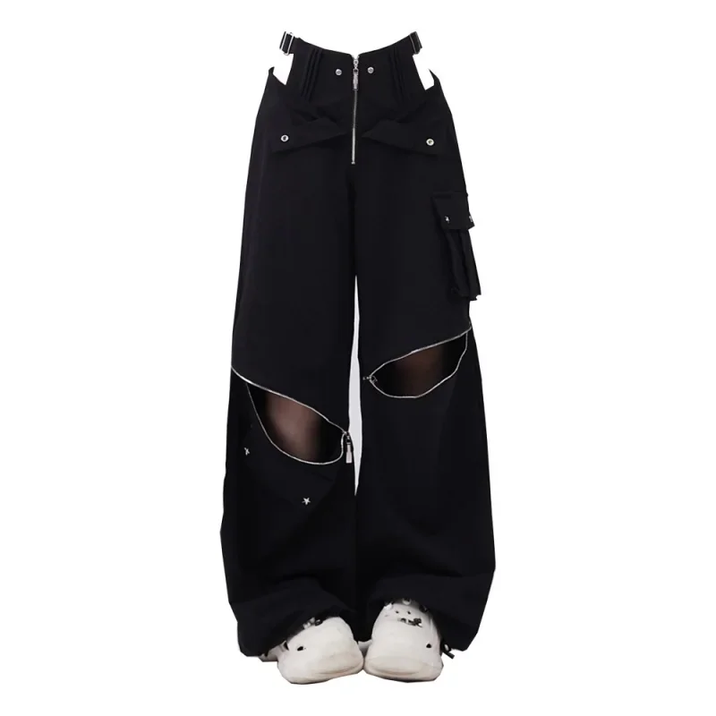 Cargo Pants Women Techwear Harajuku Y2K Hollow Out Casual Wide Leg Trousers American Streetwear Hip Hop Zipper
Cargo Pants Women Techwear Harajuku Y2K Hollow Out Casual Wide Leg Trousers American Streetwear Hip Hop Zipper