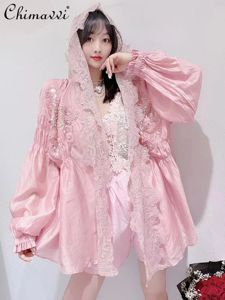Sun Protection Clothing for Women Summer 2022 New Thin Sweet Exquisite Rhinestone Sequined Lace Splicing Coat All-Matching
Sun Protection Clothing for Women Summer 2022 New Thin Sweet Exquisite Rhinestone Sequined Lace Splicing Coat All-Matching