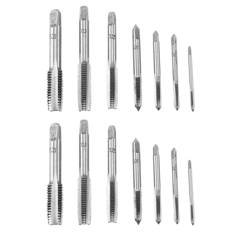14Pcs M3 to M12 metal Hand Screw Machine Metric Taper Plug Tap Drill Bit Kit Silver
14Pcs M3 to M12 metal Hand Screw Machine Metric Taper Plug Tap Drill Bit Kit Silver