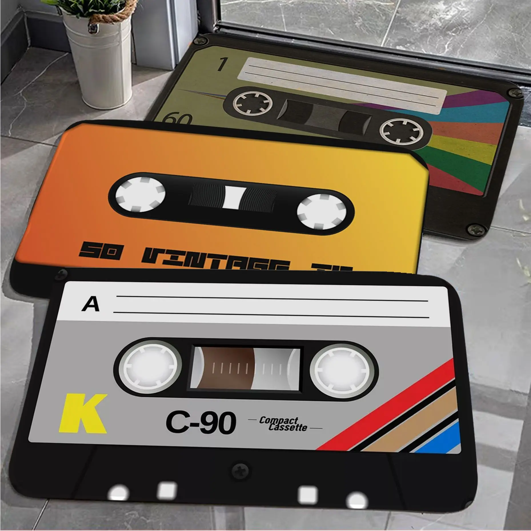 Cassette Music Tape Floor Mat Nordic Style Bedroom Living Room Doormat Home Balcony Anti-Slip Toilet Rug
Cassette Music Tape Floor Mat Nordic Style Bedroom Living Room Doormat Home Balcony Anti-Slip Toilet Rug