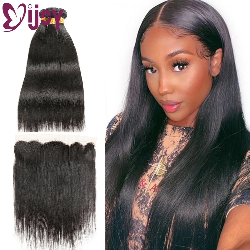 IJOY Straight Bundles With Frontal Brazilian Human Hair Bundles With 13x4 Frontal Natural Color Human Hair Bundles With Frontal
IJOY Straight Bundles With Frontal Brazilian Human Hair Bundles With 13x4 Frontal Natural Color Human Hair Bundles With Frontal