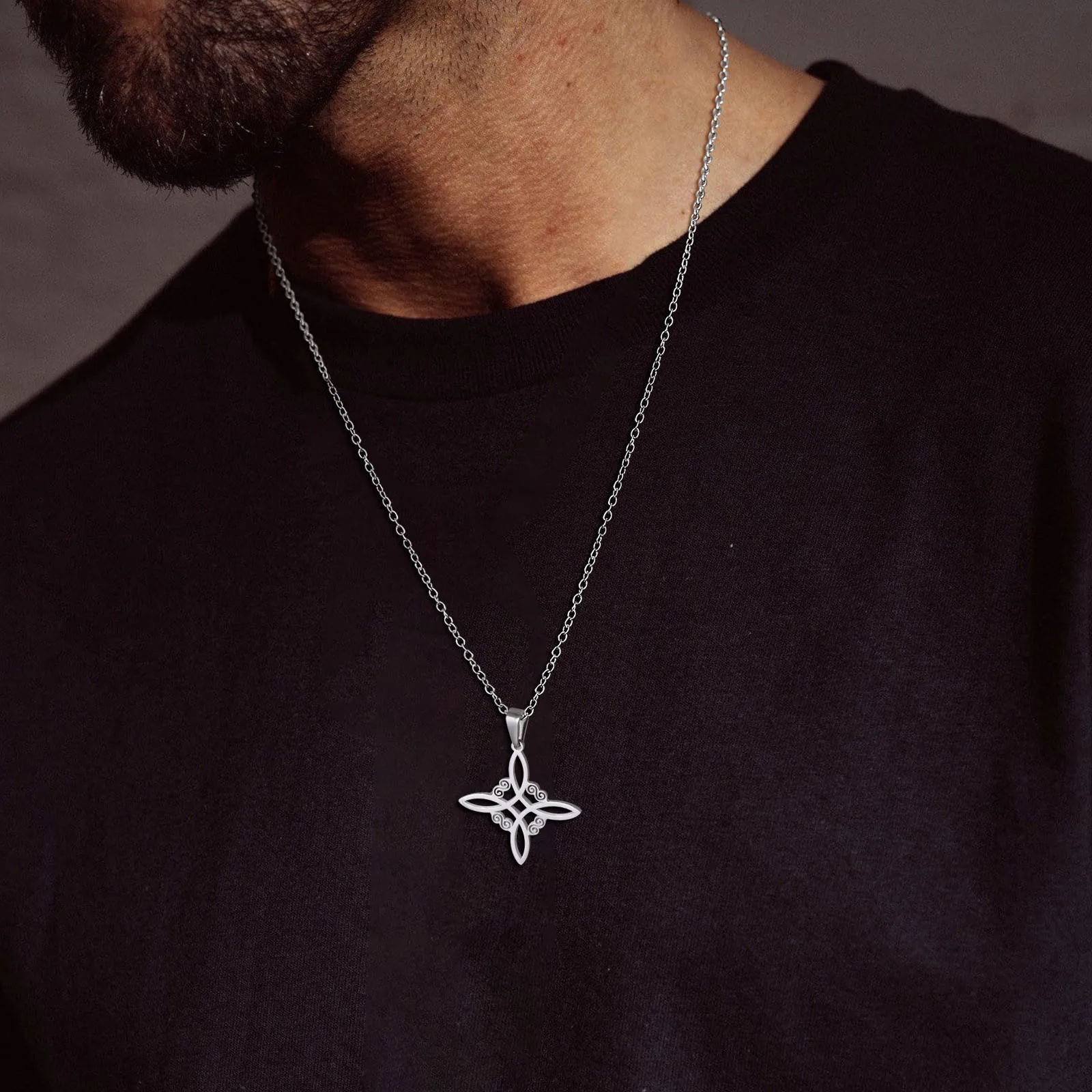 Vintage Hollow Celtic Knot Cross Necklaces for Men,Stainless Steel Europe Nordic Viking Geometric Pendant Amulet Collar
Vintage Hollow Celtic Knot Cross Necklaces for Men,Stainless Steel Europe Nordic Viking Geometric Pendant Amulet Collar