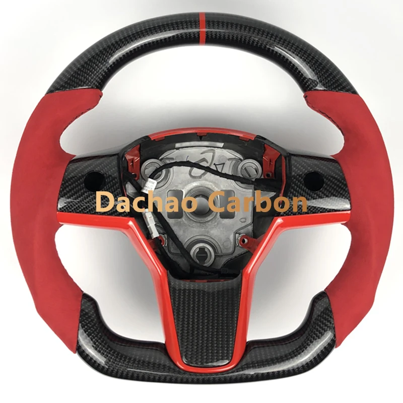 Real Carbon Fiber Red Alcantara Steering Wheel for Tesla Model 3 Model Y 2017 2018 2019 2020 2021 2022 2023 Custom Style
Real Carbon Fiber Red Alcantara Steering Wheel for Tesla Model 3 Model Y 2017 2018 2019 2020 2021 2022 2023 Custom Style