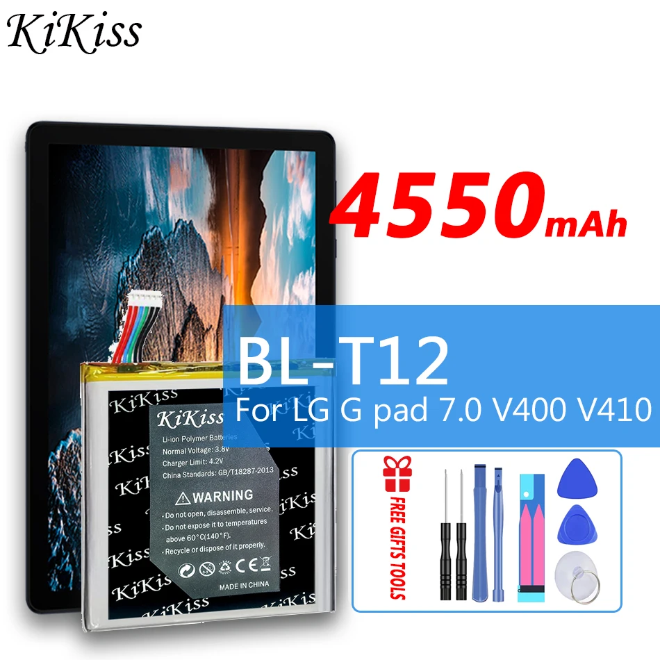 

4550mAh Replacement Battery BL-T12 for LG G Pad 7.0 V400 V410 LK-430 LK430 UK410 Tablet BLT12 BL T12 Rechargable Li-ion Bateria