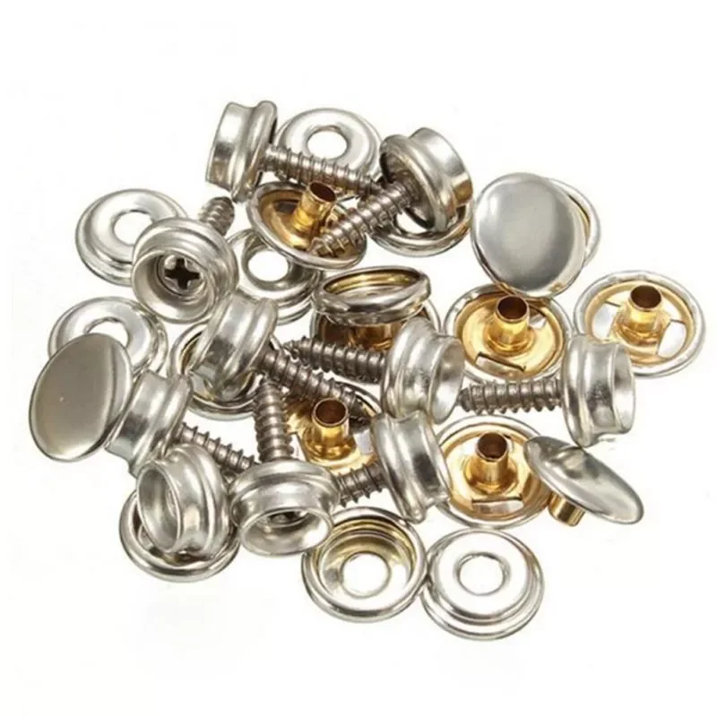 10 Sets Stainless Steel Tapping Snap Fastener Kit Tent Marine Yacht Boat Canvas Cover Tools Sockets Buttons
10 Sets Stainless Steel Tapping Snap Fastener Kit Tent Marine Yacht Boat Canvas Cover Tools Sockets Buttons
