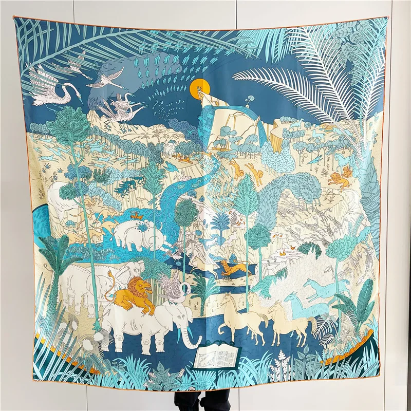 100% Silk 140cm*140cm Animal Carnival twill silk scarf Mulberry silk square Travel shawl scarf gifting Gift
100% Silk 140cm*140cm Animal Carnival twill silk scarf Mulberry silk square Travel shawl scarf gifting Gift