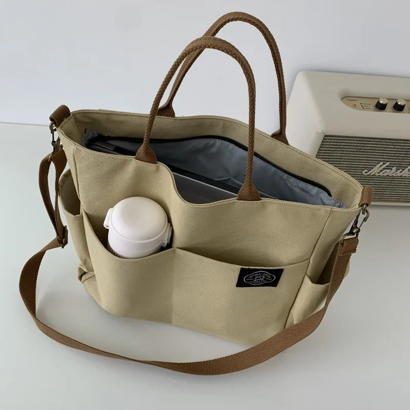 Women's Retro Large Capacity Canvas Shoulder Bag Fashion Crossbody Bag Zipper Leisure Bag Simple and Versatile Women's Bags
Women's Retro Large Capacity Canvas Shoulder Bag Fashion Crossbody Bag Zipper Leisure Bag Simple and Versatile Women's Bags