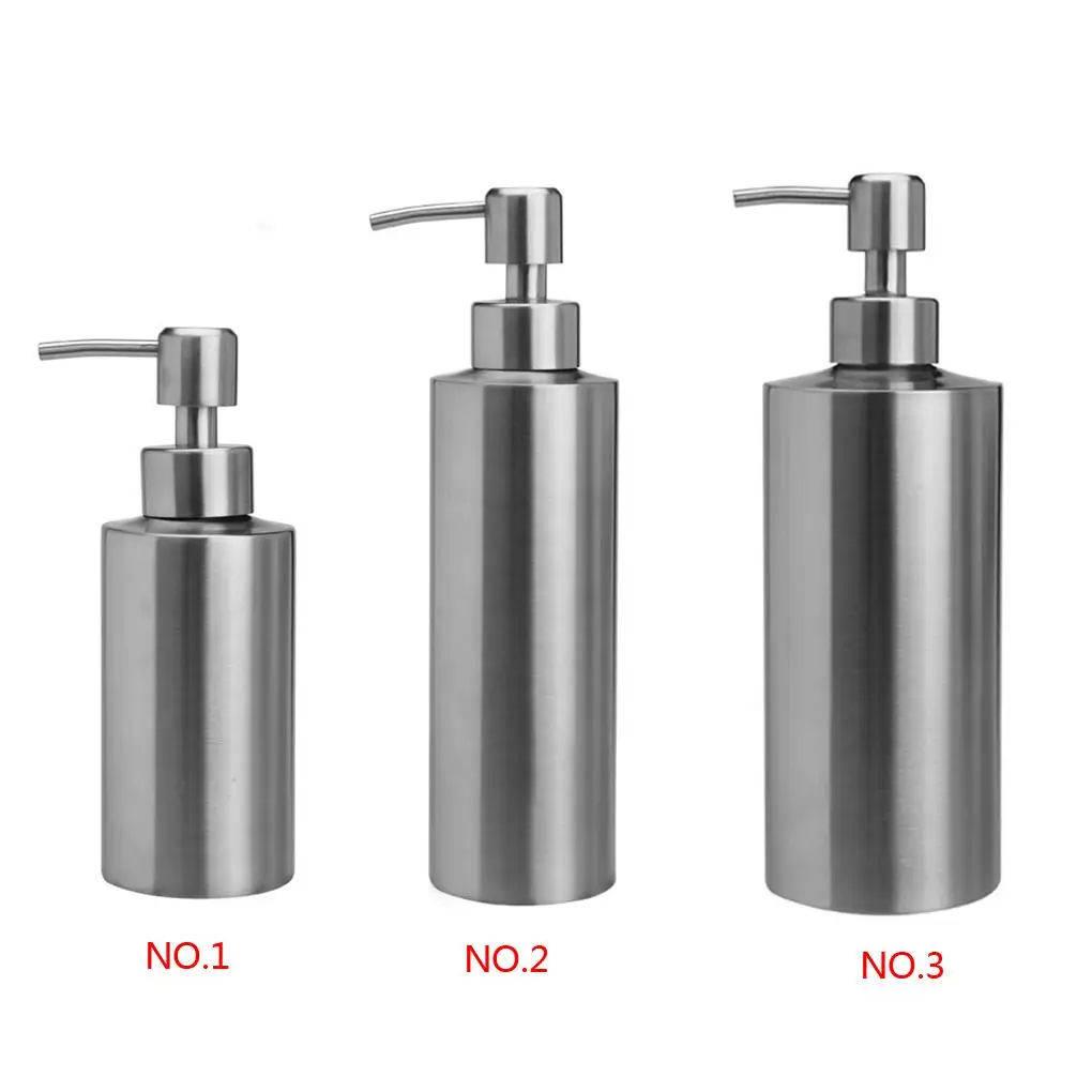Stainless Steel Countertop Sink Soap Dispenser High Quality Bathroom Hand Dish Lotion Bottle Container Light Weight Portable
Stainless Steel Countertop Sink Soap Dispenser High Quality Bathroom Hand Dish Lotion Bottle Container Light Weight Portable