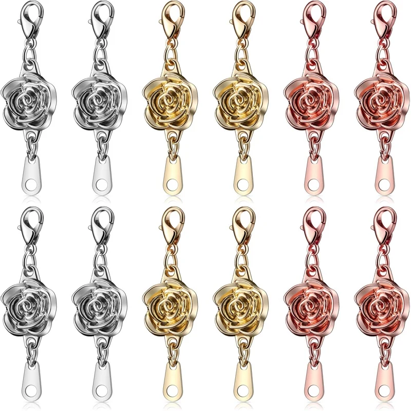 12Pcs Locking Magnetic Clasps Rose Jewelry Magnetic Clasp Converter Chain Extenders For Jewelry Necklace Bracelet
12Pcs Locking Magnetic Clasps Rose Jewelry Magnetic Clasp Converter Chain Extenders For Jewelry Necklace Bracelet