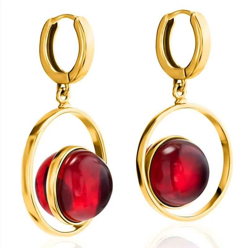 Luxury Gold Plated Hoop Drop Earrings Set with Red Crystals Women's Statement Earring Jewelry
Luxury Gold Plated Hoop Drop Earrings Set with Red Crystals Women's Statement Earring Jewelry
