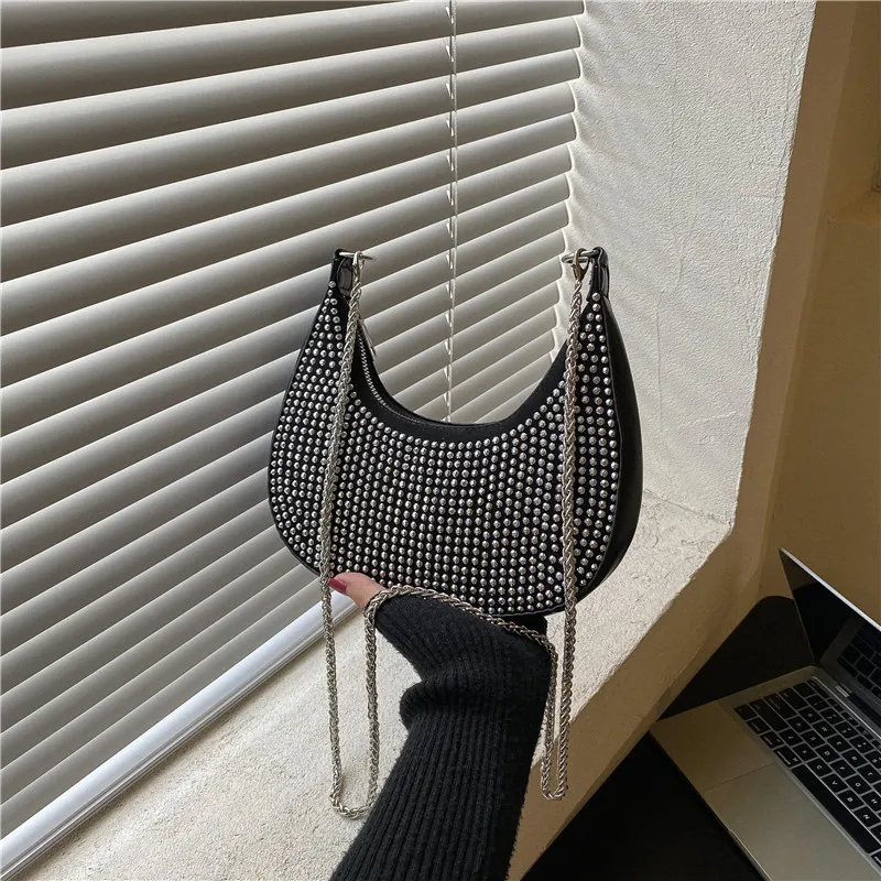 Trendy Zipper Hand Hobo Bag, Women's Rhinestone Decor Shoulder Bag, Stylish Satchel Purse For Party crossbody bags for women
Trendy Zipper Hand Hobo Bag, Women's Rhinestone Decor Shoulder Bag, Stylish Satchel Purse For Party crossbody bags for women