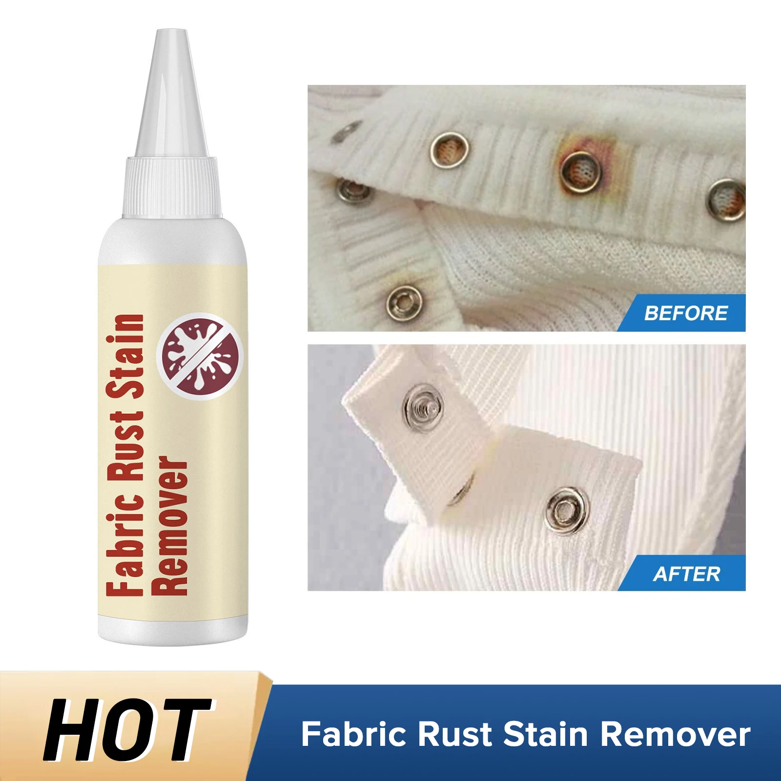 

Fabric Rust Stain Remover Waterless Clothing Cleansing Agent Dirt Removal Powerful Decontamination Multi-purpose Clothes Cleaner