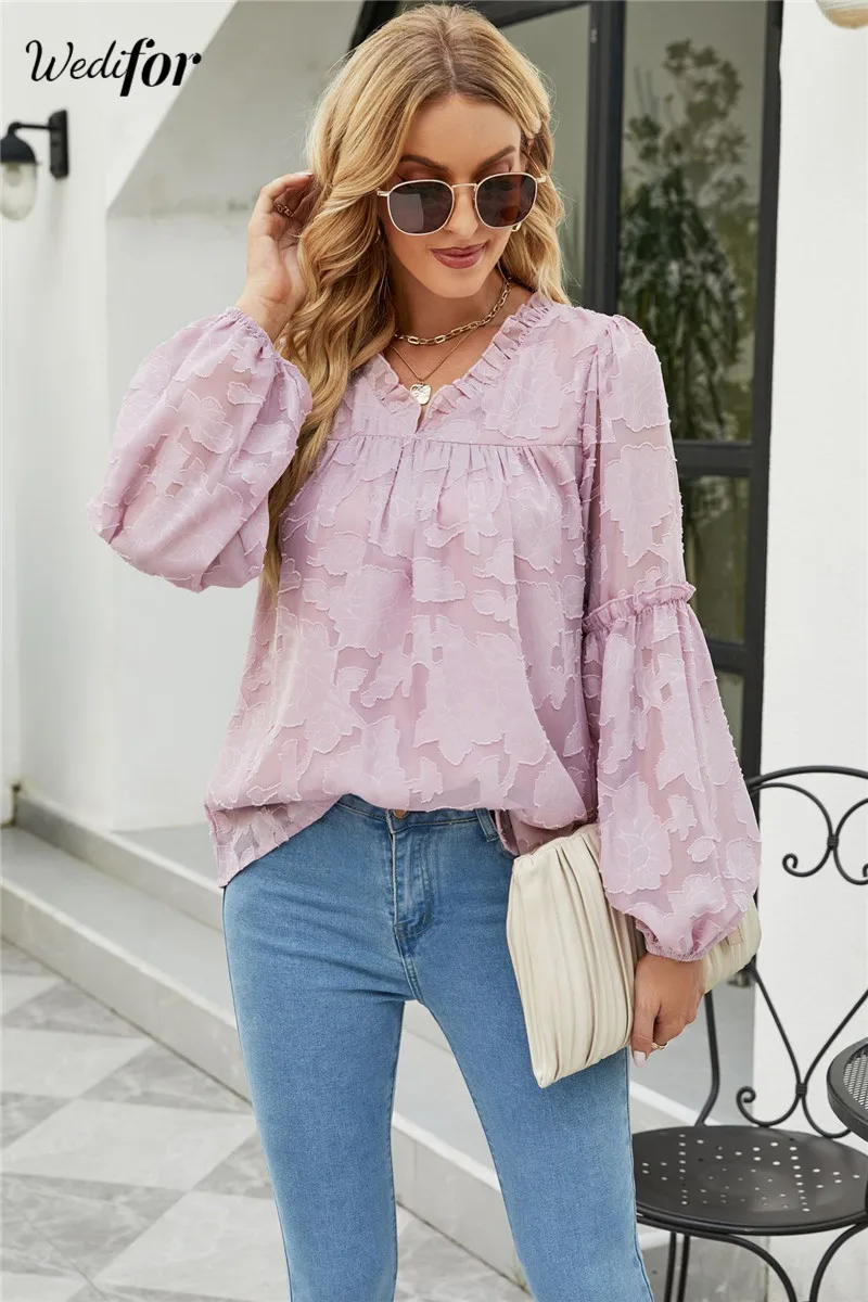 Lantern Sleeve Casual Woman Blouse Elegant V Neck Autumn Winter Oversized Loose Tops Chiffon Office Ladies Shirts Black White
Lantern Sleeve Casual Woman Blouse Elegant V Neck Autumn Winter Oversized Loose Tops Chiffon Office Ladies Shirts Black White