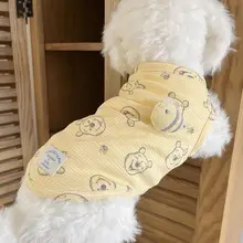 Dog Pet Clothing Pooh Bear Vests for Dogs Clothes Cat Small Bee Doll Cute Thin Spring Summer Fashion Boy Yorkshire Accessories