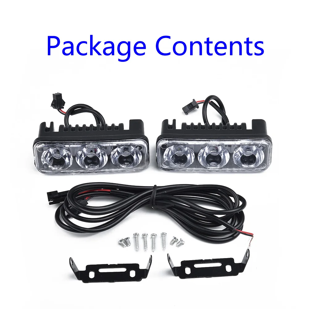 2PCS Car DRL Daytime Running Light Fog Lamp Universal Super White High Power 3LED 12V High Quality Lighting Car Part
2PCS Car DRL Daytime Running Light Fog Lamp Universal Super White High Power 3LED 12V High Quality Lighting Car Part