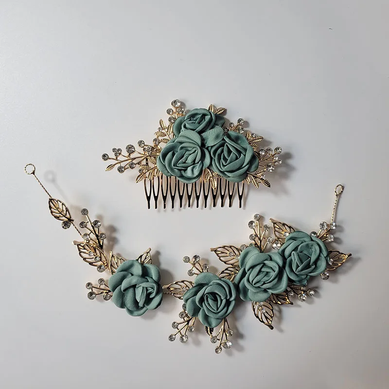 SLBRIDAL Handmde Rhinestones Pearls Cloth Flower Bridal Headband Hair Comb Clip Wedding Barrettes Hair accessories Women Jewelry
SLBRIDAL Handmde Rhinestones Pearls Cloth Flower Bridal Headband Hair Comb Clip Wedding Barrettes Hair accessories Women Jewelry