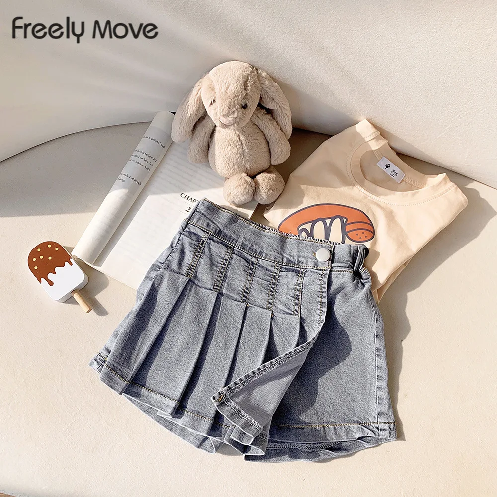 Freely Move Summer Spring 2022 baby girls denim skirt pleated skirt fashion A-Line ruffles skirt shorts for kids bottom clothes
Freely Move Summer Spring 2022 baby girls denim skirt pleated skirt fashion A-Line ruffles skirt shorts for kids bottom clothes