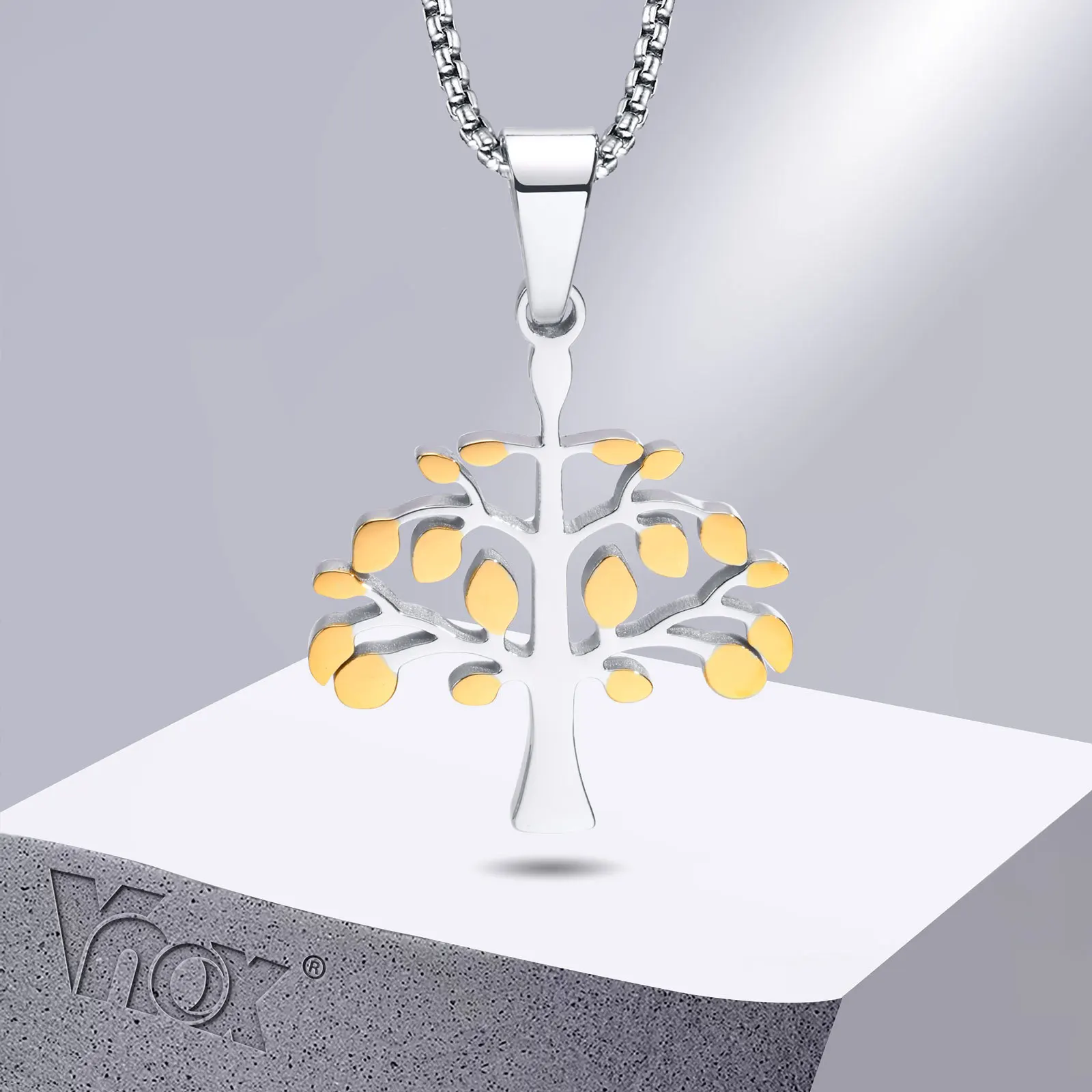 Vnox Life Tree Necklaces for Women Men, Stainless Steel Eden Tree Pendant with Box Chain, Faith Collar Jewelry
Vnox Life Tree Necklaces for Women Men, Stainless Steel Eden Tree Pendant with Box Chain, Faith Collar Jewelry