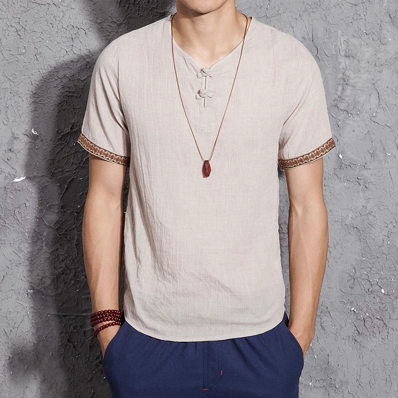 2020 Summer Fashion Mens Casual Linen Shirts Short Sleeve V Neck White Basic Blouse Chinese Style Thin Tops Men Plus Size
2020 Summer Fashion Mens Casual Linen Shirts Short Sleeve V Neck White Basic Blouse Chinese Style Thin Tops Men Plus Size