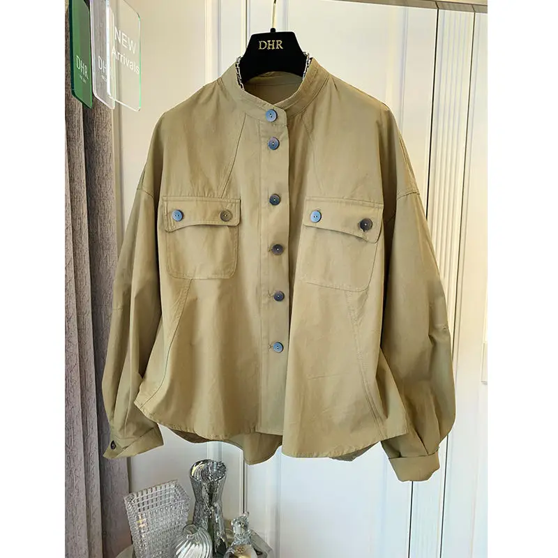SuperAen Retro Double-pocket Cotton Solid Casual Shirt Women's Full 2022 Spring Clothes New Jackets
SuperAen Retro Double-pocket Cotton Solid Casual Shirt Women's Full 2022 Spring Clothes New Jackets