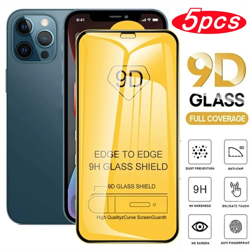 1-5PCS 9D Tempered Glass for IPhone 12 13 Mini 11 Pro XS Max 7 8 6 Plus XR X SE2020 Screen Protector For iphone 13 12 11 Pro Max
1-5PCS 9D Tempered Glass for IPhone 12 13 Mini 11 Pro XS Max 7 8 6 Plus XR X SE2020 Screen Protector For iphone 13 12 11 Pro Max