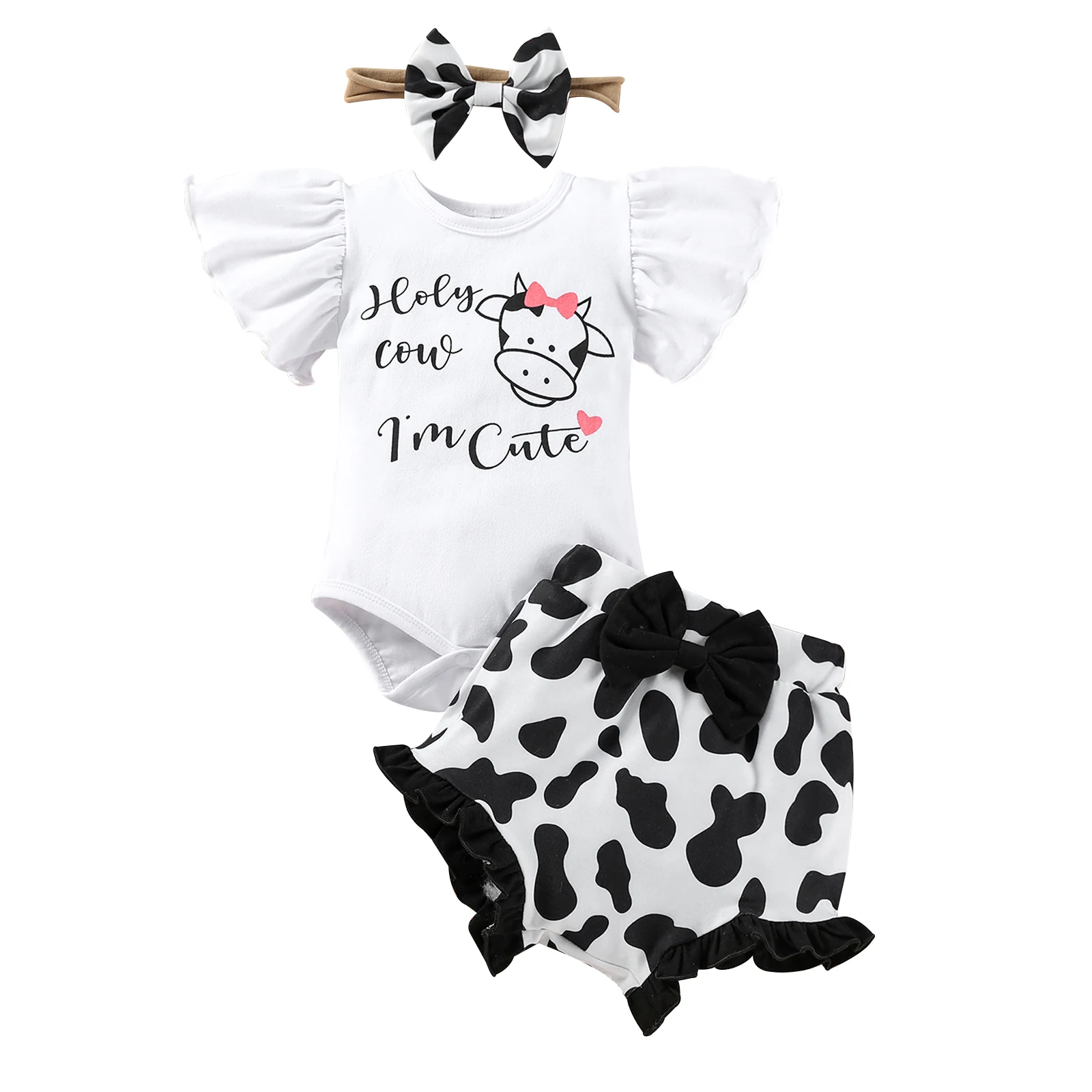 2022-05-10 Lioraitiin 0-12M Infant Girl 3Pcs Outfits Flying Sleeve Cow Letter Print Romper Sweet Bowknot Ruffles Shorts Hairband
2022-05-10 Lioraitiin 0-12M Infant Girl 3Pcs Outfits Flying Sleeve Cow Letter Print Romper Sweet Bowknot Ruffles Shorts Hairband