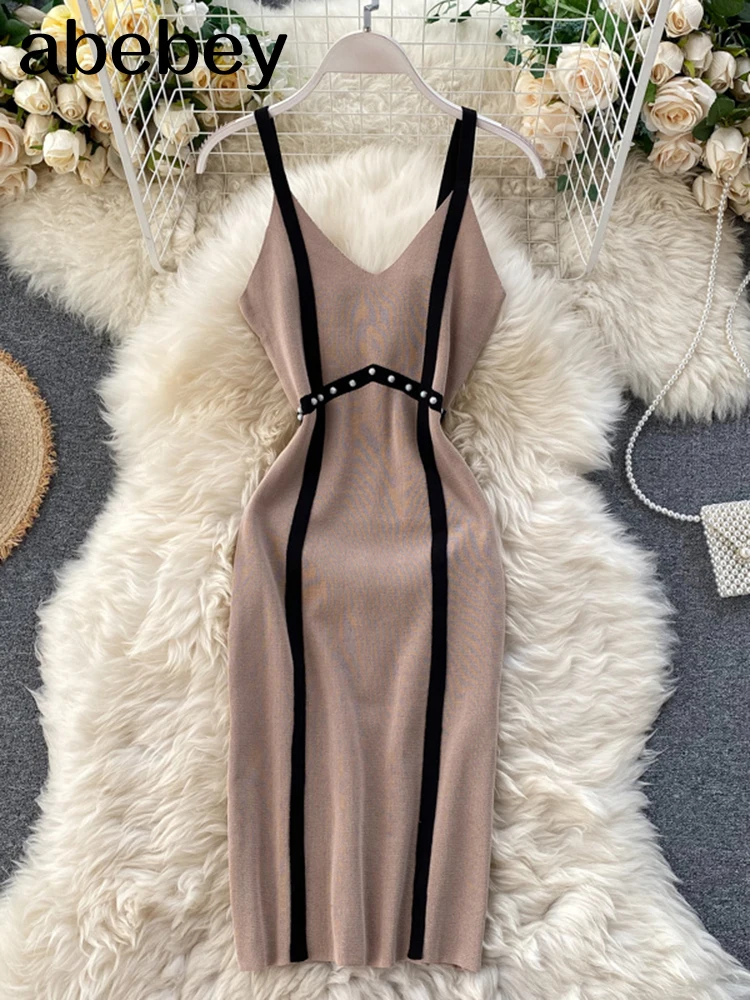 2022 Summer New Knitted Women Dresses V-Neck Sexy Split Lady Elegant Body-con Dress
2022 Summer New Knitted Women Dresses V-Neck Sexy Split Lady Elegant Body-con Dress