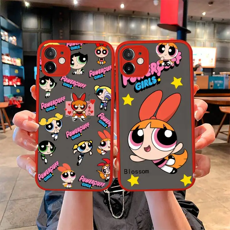 Bandai Cute Powerpuff Girls Phone Case For iphone 12 11 Pro Mini Max XS X 8 7 Plus SE 2020 XR Matte Transparent Light red Cover
Bandai Cute Powerpuff Girls Phone Case For iphone 12 11 Pro Mini Max XS X 8 7 Plus SE 2020 XR Matte Transparent Light red Cover