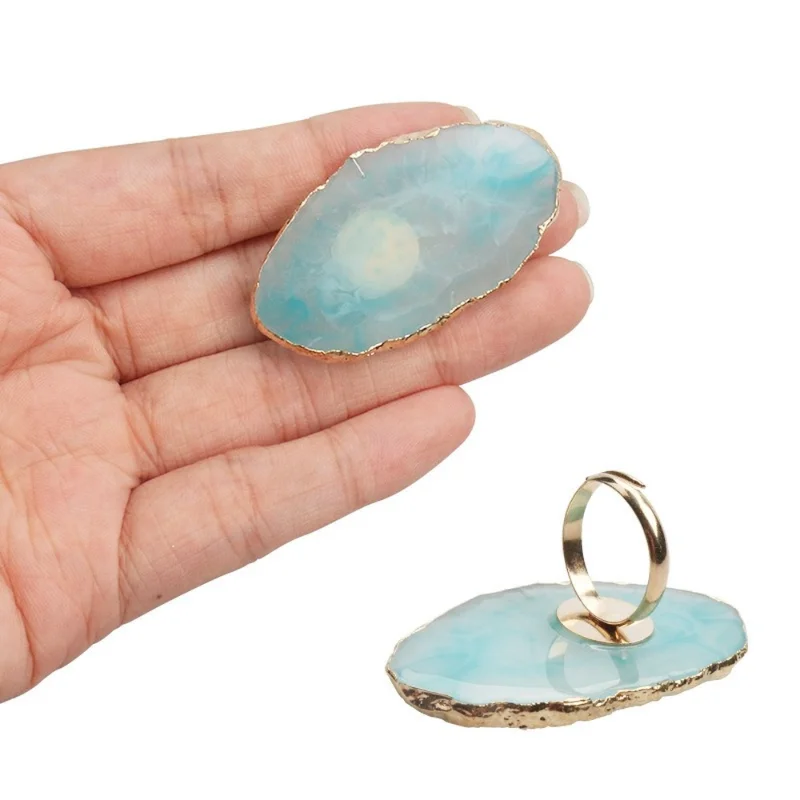 Wholesale Resin Nail Art Painting Gel Palette DIY Manicure Accessories Tools Golden Edge Polish Agate Mix Stir Crystal Gem Plate
Wholesale Resin Nail Art Painting Gel Palette DIY Manicure Accessories Tools Golden Edge Polish Agate Mix Stir Crystal Gem Plate