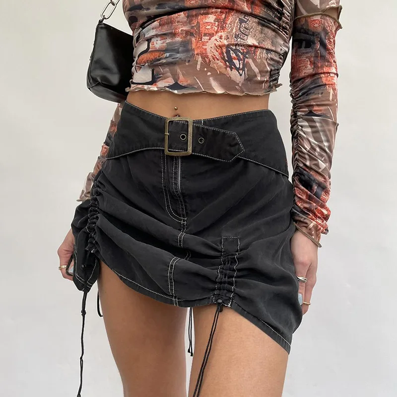 Preppy Vintage Ruched Pencil Skirts Y2K Chic Women Retro High Waist Sashes Mini Skirt Korean Fashion Harajuku Grunge Clothes
Preppy Vintage Ruched Pencil Skirts Y2K Chic Women Retro High Waist Sashes Mini Skirt Korean Fashion Harajuku Grunge Clothes
