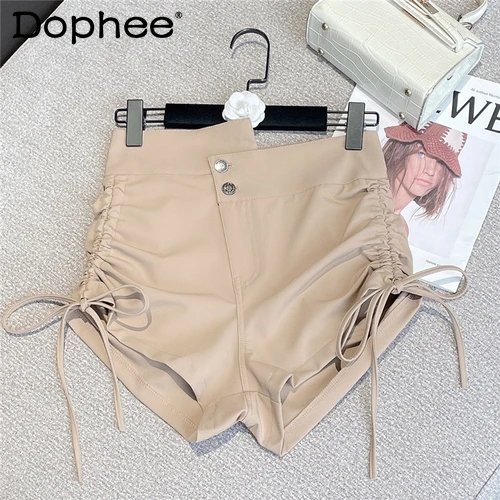 2022 Summer Khaki Shorts Women New All-Matching Slim Fit Irregular Drawstring Sexy Outfits Femme White Black
2022 Summer Khaki Shorts Women New All-Matching Slim Fit Irregular Drawstring Sexy Outfits Femme White Black
